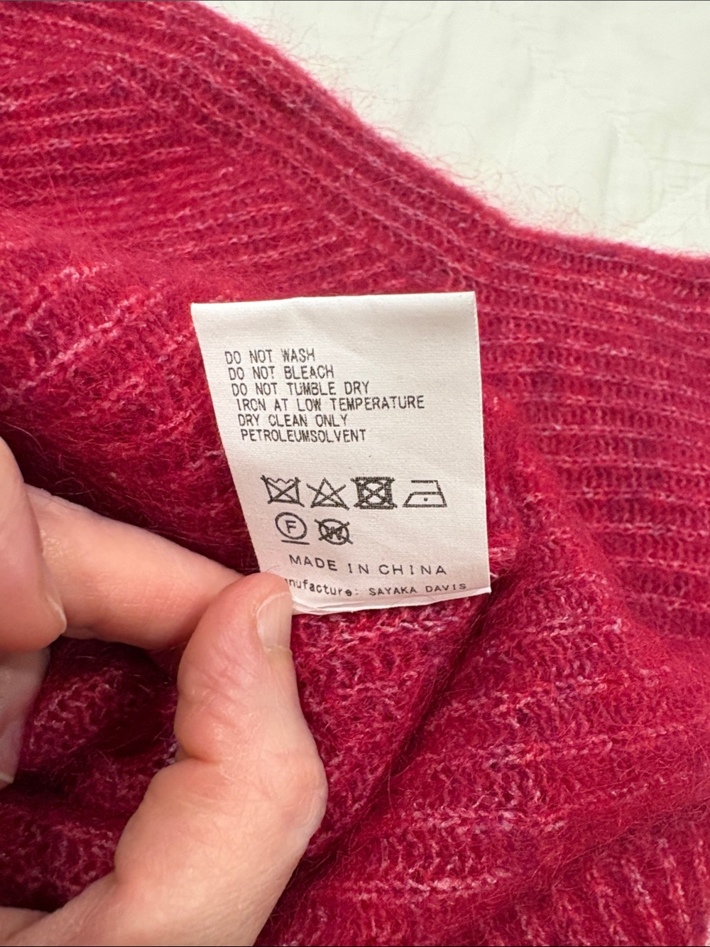 Sayaka Davis Raglan Sweater in Raspberry/Dark Pink - Picture 7 of 7
